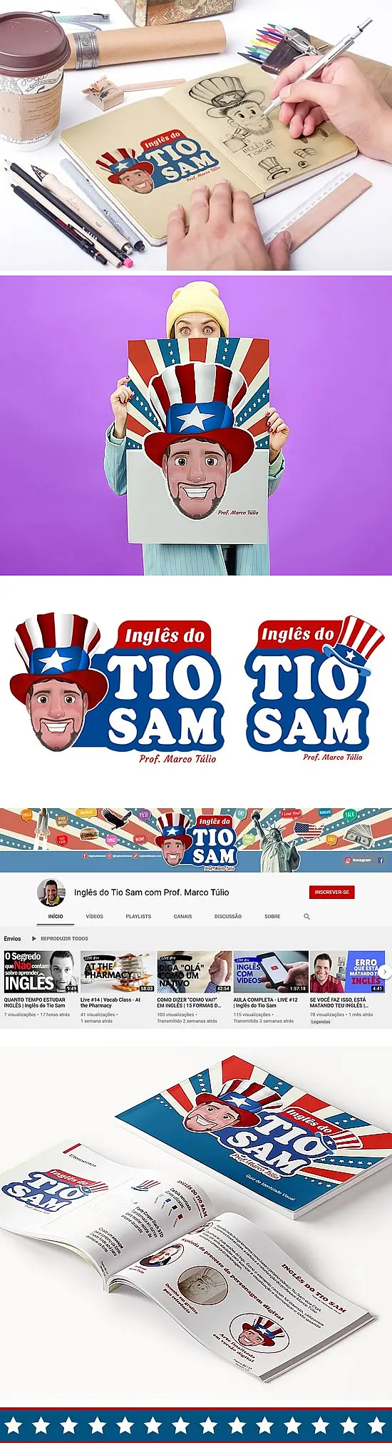 Inglês do Tio Sam - Criação de Logotipo