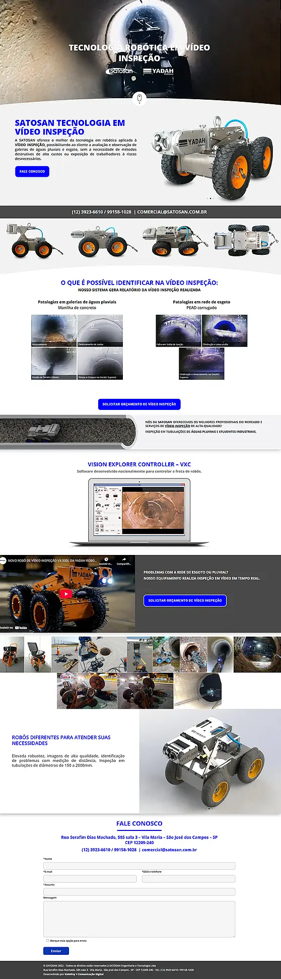 Satosan Tecnologia Robótica em Vídeo Inspeção