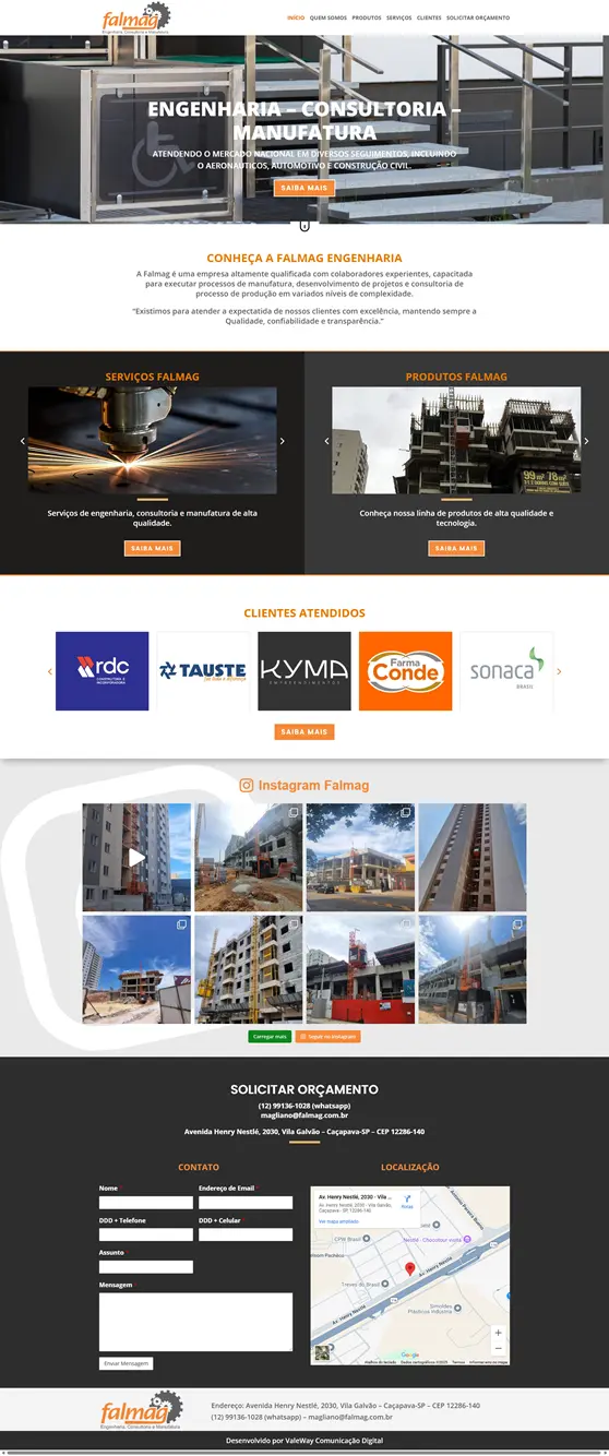 Falmag Engenharia e Consultoria | Website responsivo institucional em Wordpress