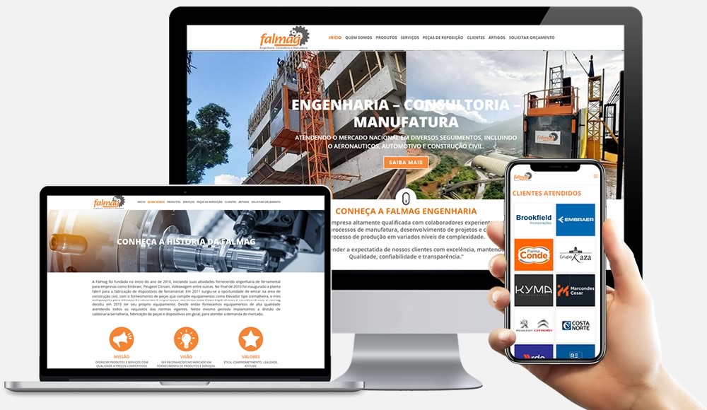 Falmag Engenharia e Consultoria | Website responsivo institucional em Wordpress