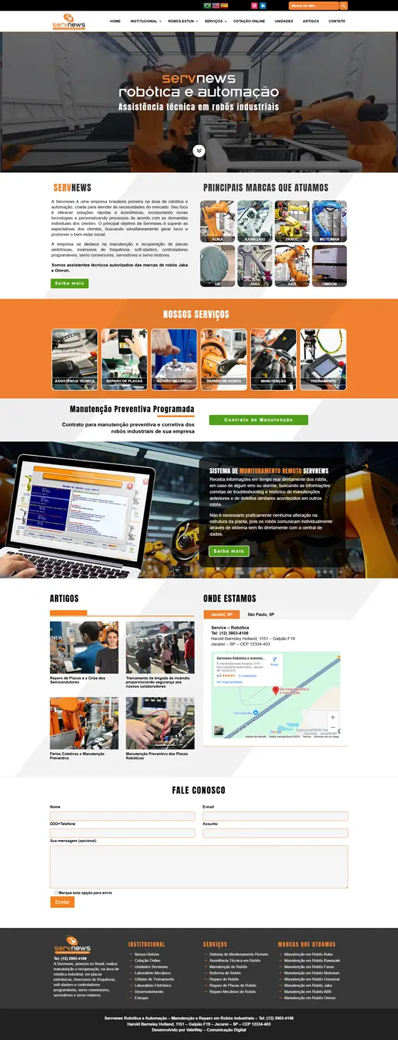 Servnews – Manutenção de robôs industriais Servnews - Manutenção de robôs industriais